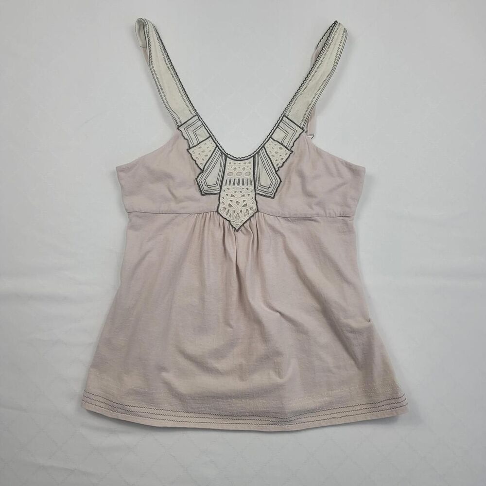 Vintage Y2K BCBGMAXAZRIA Pink Babydoll Tank Top Women's M Boho Indie Coquette
